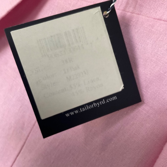 Signature Solid BRIGHT Linen Sport Coat By Tailorbyrd Light Pink - Picture 6 of 7